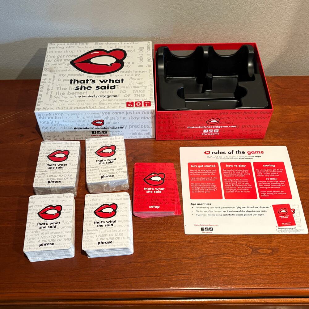 That's What She Said Adult Party Card Game CIB Complete Used